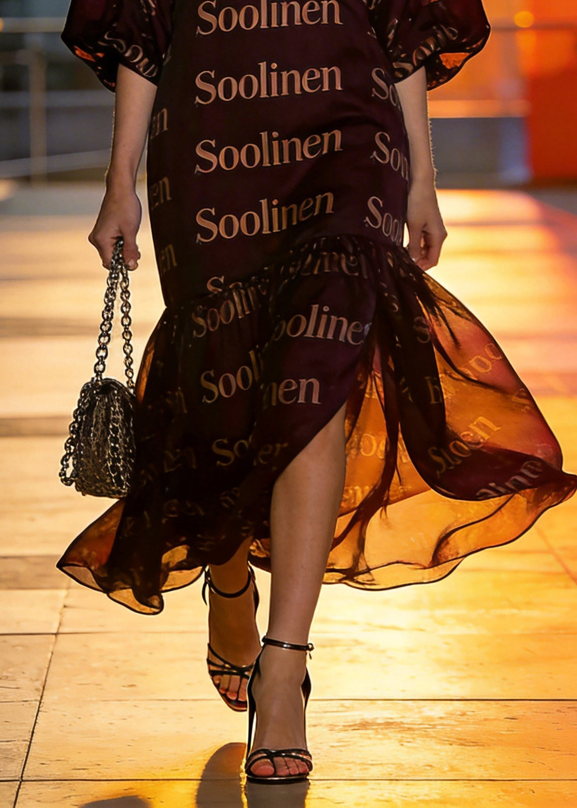 Organic Chocolate V Neck Print Chiffon Maxi Dresses Summer