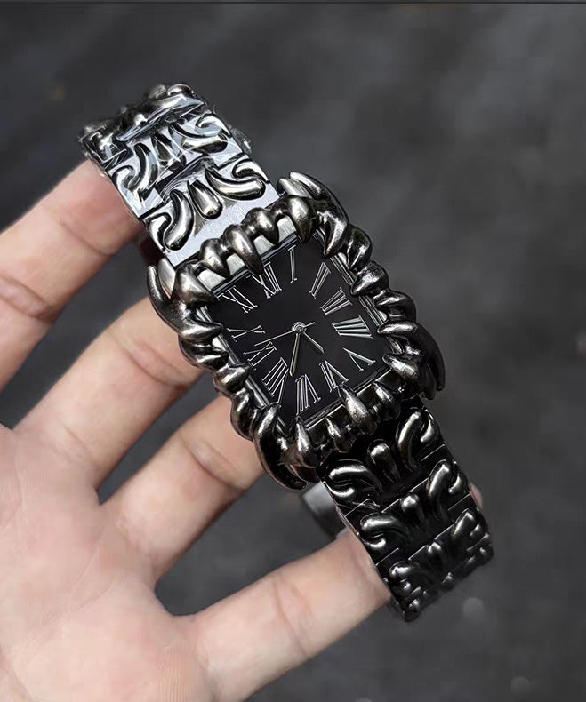 Red Stainless Steel Waterproof Machinery Men Watches