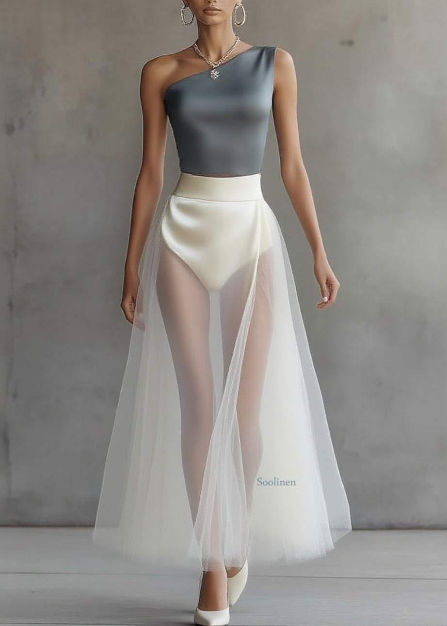 Sexy Asymmetrical Top And Maxi Skirts Two Piece Set Summer