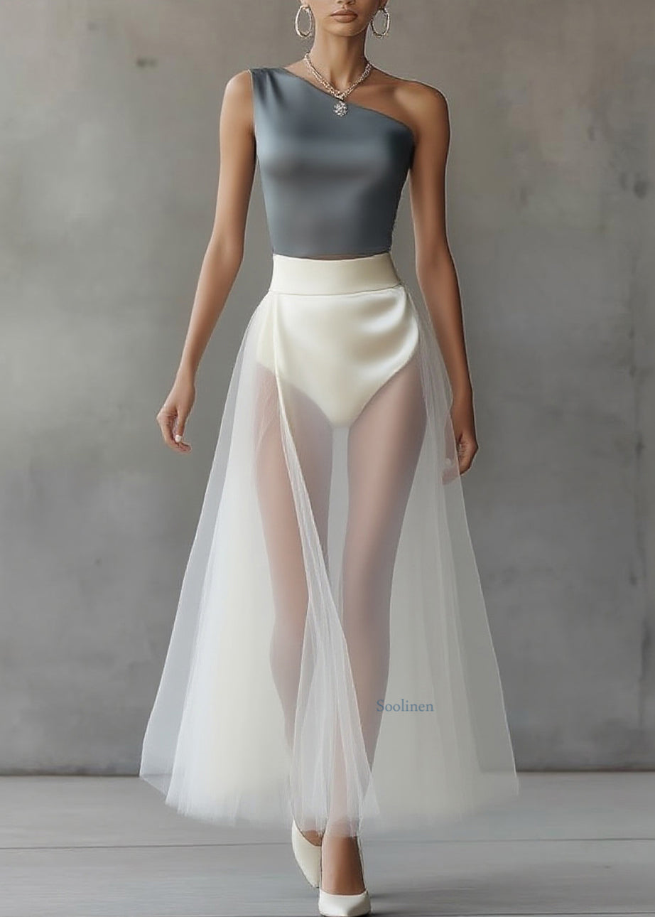 Sexy Asymmetrical Top And Maxi Skirts Two Piece Set Summer