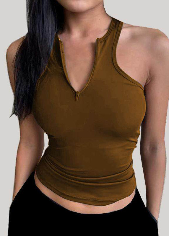 Simple Navy Backless Silm Fit Sports Top