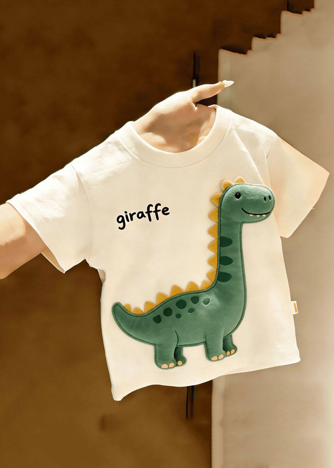 Simple Pink O-Neck Print Kids T Shirt Tops Short Sleeve