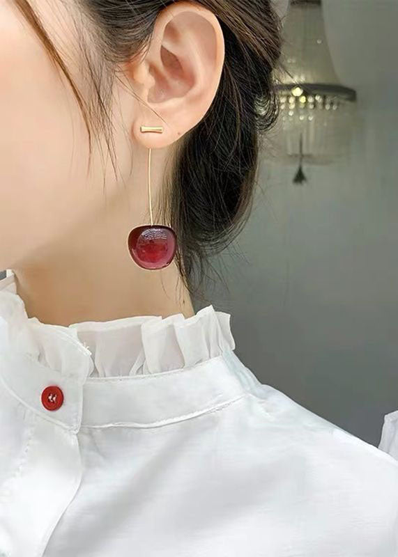 Hot 2026 Style Red Cherry Drop Earrings