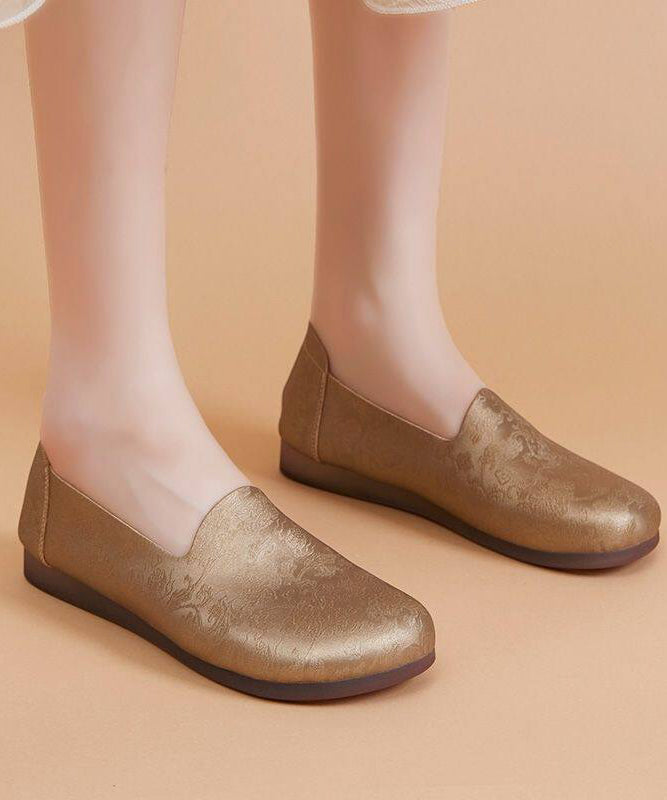 Unique Silvery Flat Feet Shoes Faux Leather