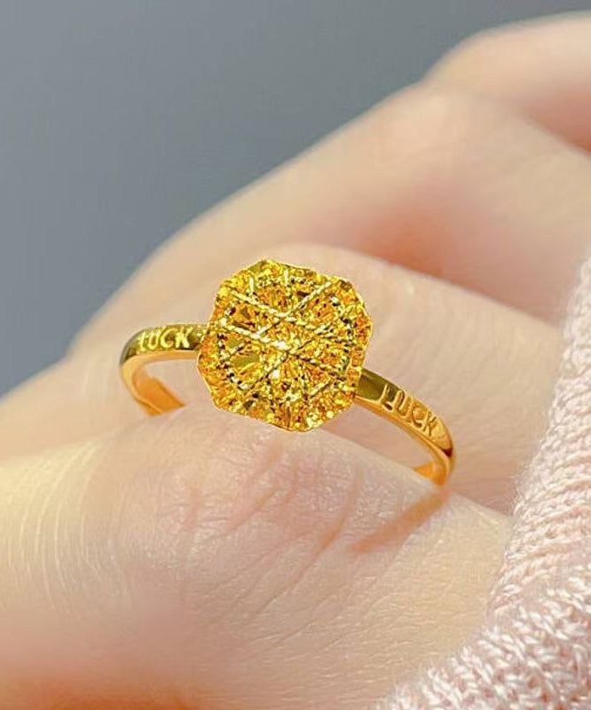 Vintage Gold Sterling Silver Overgild Sugar Cube Rings