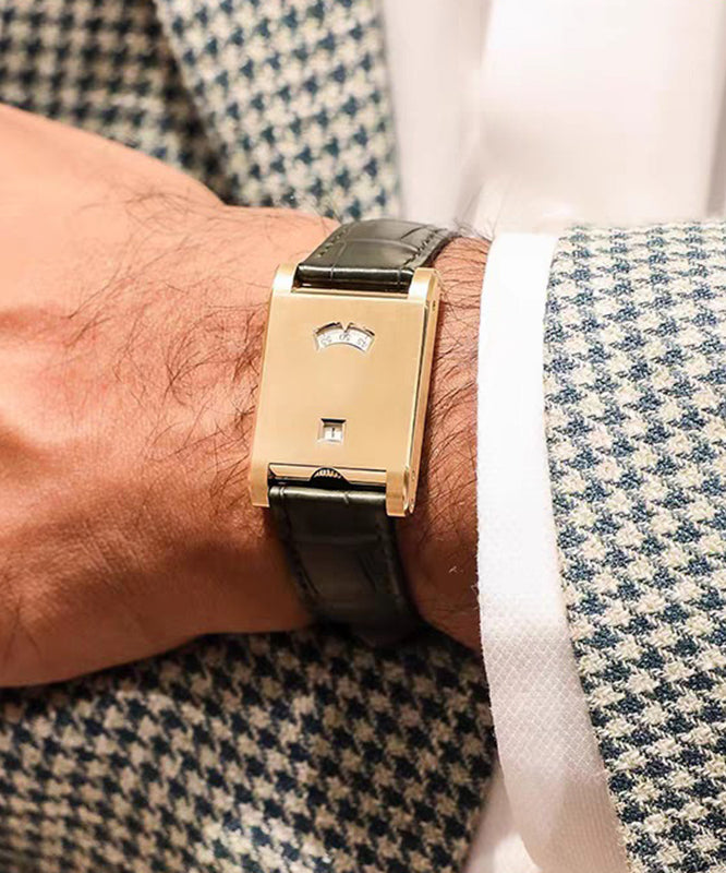 Vintage Silk Leather Patchwork Fine Steel Mechanical Men Watches