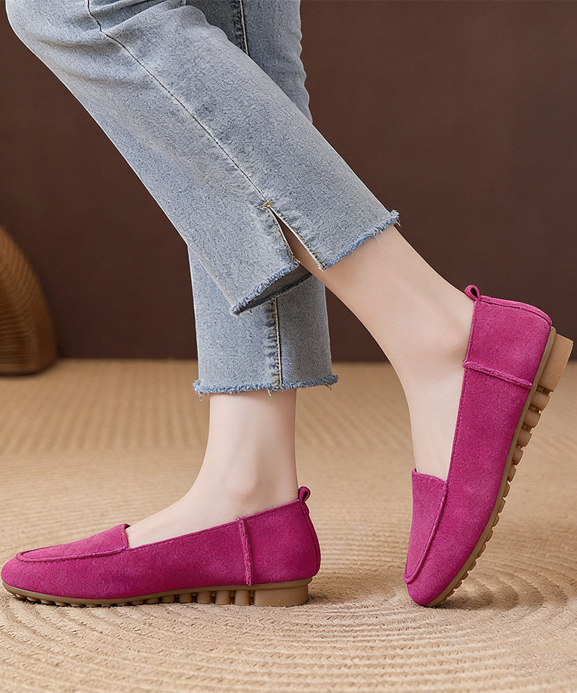 Women Yellow Soft Comfy Penny Loafers Suede Splicing