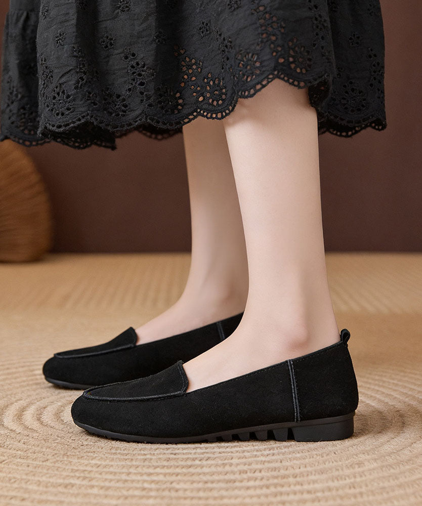 Women Yellow Soft Comfy Penny Loafers Suede Splicing