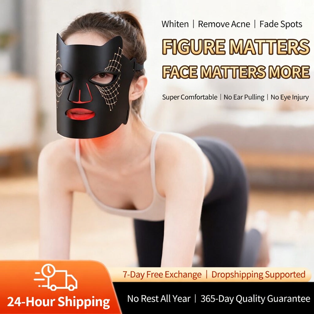 LED Facial Mask for Brightening, Acne Reduction, and Fading Dark Spots