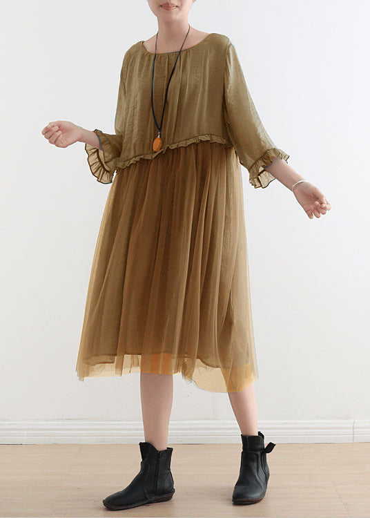 Light Print1 Tull Maxi dresses patchwork chiffon Summer Dresses