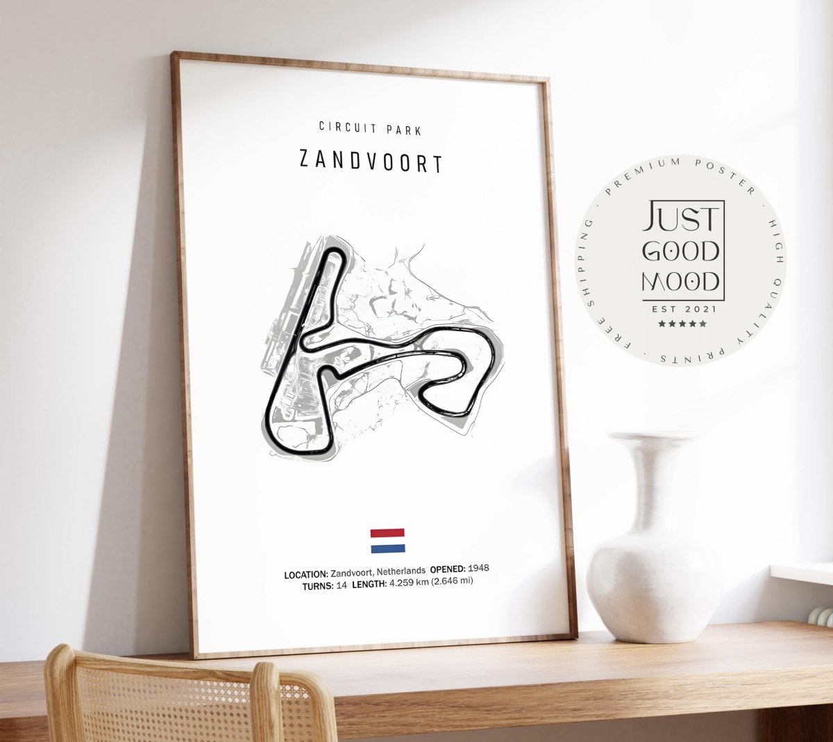 Poster Formel 1 2026 Rennstrecke Zandvoort Netherlands · Geschenkidee · Großer Preis von Zandvoort · Deko Print ohne Rahmen-1